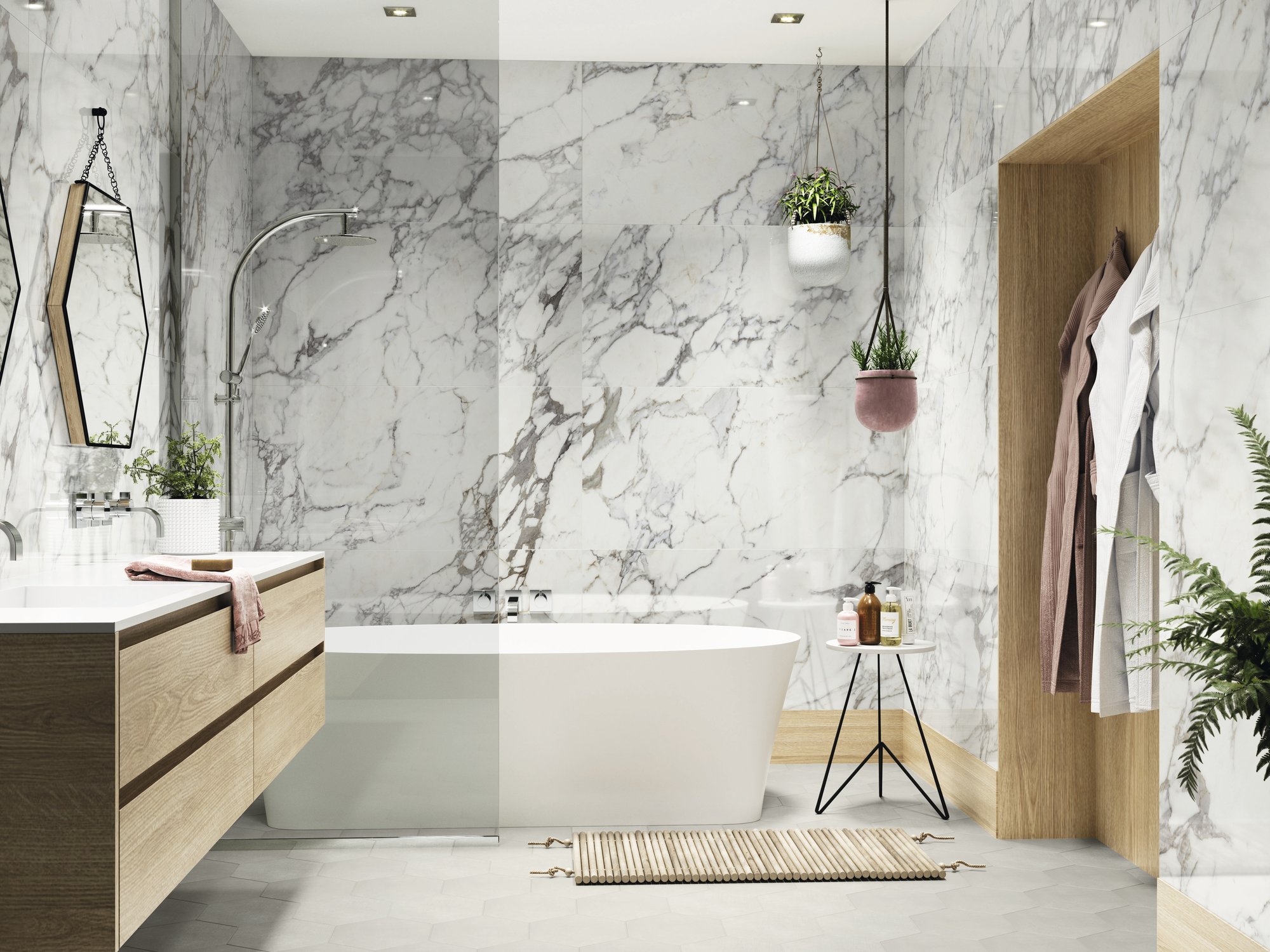 Ape Grupo Коллекция CALACATTA SILVER Pol 60*120 см (J18) в интерьере
