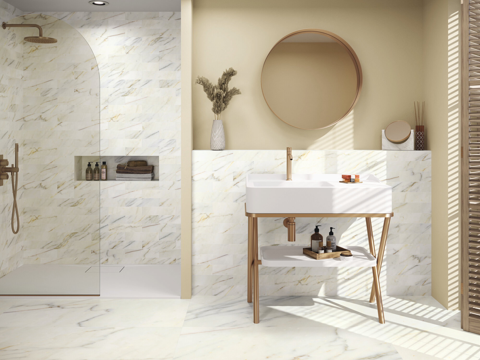 Ape Grupo Коллекция CALACATTA SLOW Mat 120*120 см (N31) в интерьере