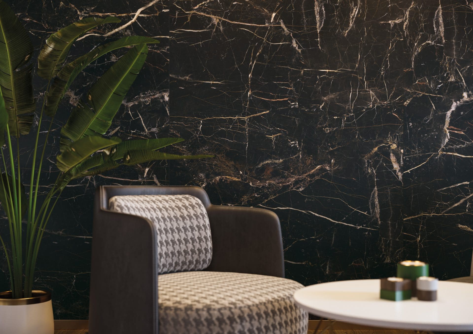 Cerrad Коллекция MARQUINA Marquina Gold Nat 120*60 см в интерьере