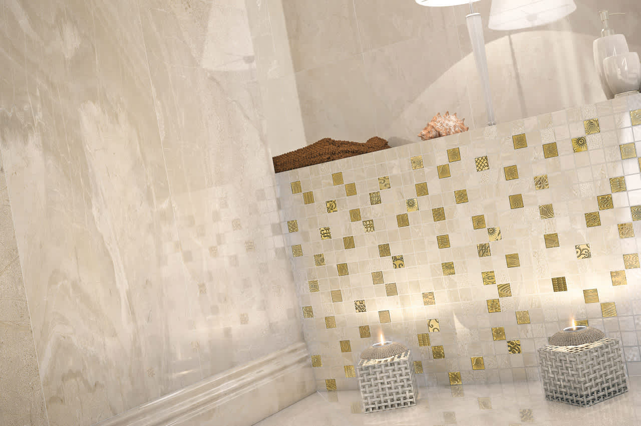 Cinca Коллекция SAN CARLO Натуральная Beige Onda 25x75x0.9 см 6045 (4405) в интерьере